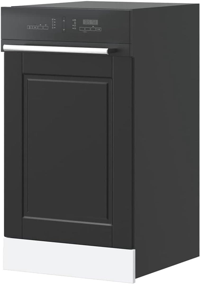 Vaatwasserpaneel - Inbouwfront Keuken - Keuken Afwerking - Vochtbestendig Hout - 45 x 67 cm - Zwart — afbeelding 1