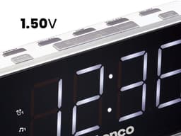 Lenco CR-18 - Wekkerradio met LED Display - Wit — thumbnail 4