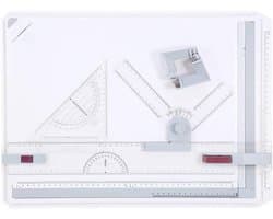 Multifunctioneel Tekenbord A3 Formaat met Parallelle Bewegingen en Verstelbare Hoeklinialen voor Creatieve Projecten