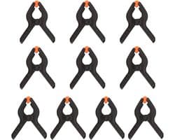 Set van 10 Mini Nylon Klemmen van 5 cm - Sterke Plastic Spanklemmen voor DIY Projecten, Houtbewerking en Creatieve Klussen