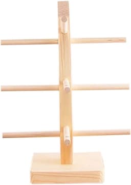 Houten Brilstandaard voor 3 Paar Brillen, Organizer voor Zonnebrillen en Optische Brillen, Ideaal voor Thuis en Kantoor — thumbnail 1