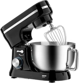 Elektrische Standmixer - Keukenmachine - Bakken en Mixen - 8 Snelheden Kantelkop - 45 Liter Kom - Zilver — thumbnail 1