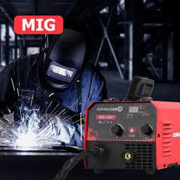 Lasapparaat MIG - Inverter lasapparaat - Metaalverbindingen maken - Gasloos lassen - 130 A - Rood — thumbnail 5