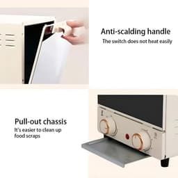 Mini Oven - Luchtfriteuse Oven - Kleine Keuken - Verticaal Compact Design - 15 Liter - Wit — thumbnail 3