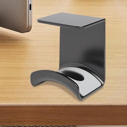 Wandhouder Hoofdtelefoon - Hoofdtelefoonhaak - Ruimte Optimaliseren - Zelfklevende Montage - 7.6 x 6.5 x 5.5 cm - Zwart — thumbnail 5