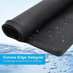 Wasmachine Cover 60x60 cm - Antislip Mat - Waterdicht en Flexibel - Geschikt voor Droger en Koelkast — thumbnail 2