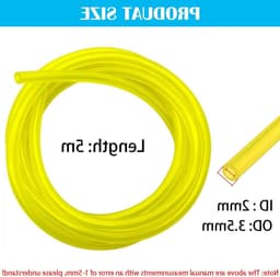 Universele Brandstofslang 5m, 2x3.5mm, Geschikt voor Grasmaaiers en Trimmers, Inclusief Slangenschaar voor Eenvoudige Installatie — thumbnail 3