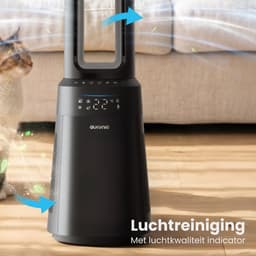 Auronic Torenventilator - Bladeless Model 2 in 1 - Luchtreiniger met HEPA-filter - Ventilator - 10 Standen - Afstandsbediening - 105 cm - Zwart — thumbnail 4