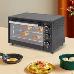 Compacte Mini Oven - Kleine Keukenoven - Snel Gerechten Bereiden - Met Airfryer Functie - 22 Liter Capaciteit - Zwart — thumbnail 2