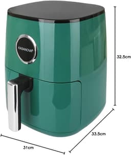 Digitale Luchtfriteuse - Heteluchtfriteuse - Gezond Frituren - 7 Kookprogramma's - 4 Liter Capaciteit - Groen — thumbnail 5