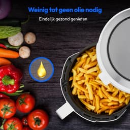 Heteluchtfriteuse - Airfryer Frituurpan - Olievrij Koken - 360 Graden Warmte - 47 Liter Capaciteit - Wit — thumbnail 3