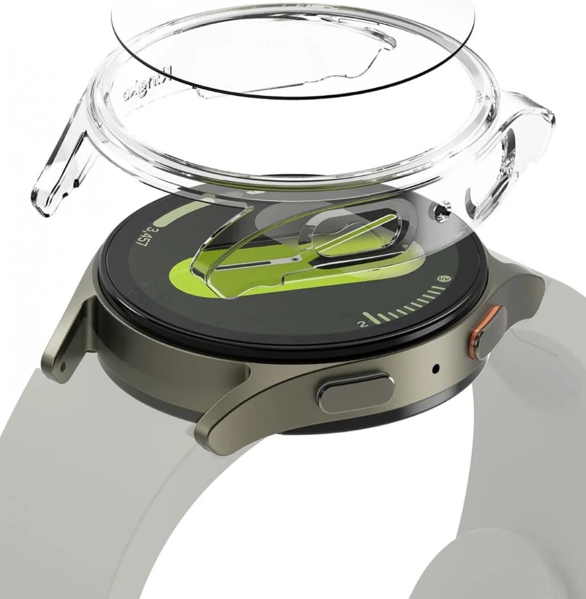 Ringke Slim + Glass | Hoesje + Screen Protector Geschikt voor Samsung Galaxy Watch 7 40MM | Case met 9H Tempered Glass | Transparant — afbeelding 1