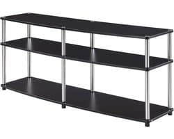 TV Meubel - Media Console - Woonkamer Inrichting - Open Planken Ontwerp - 60 Inch Breed - Espresso