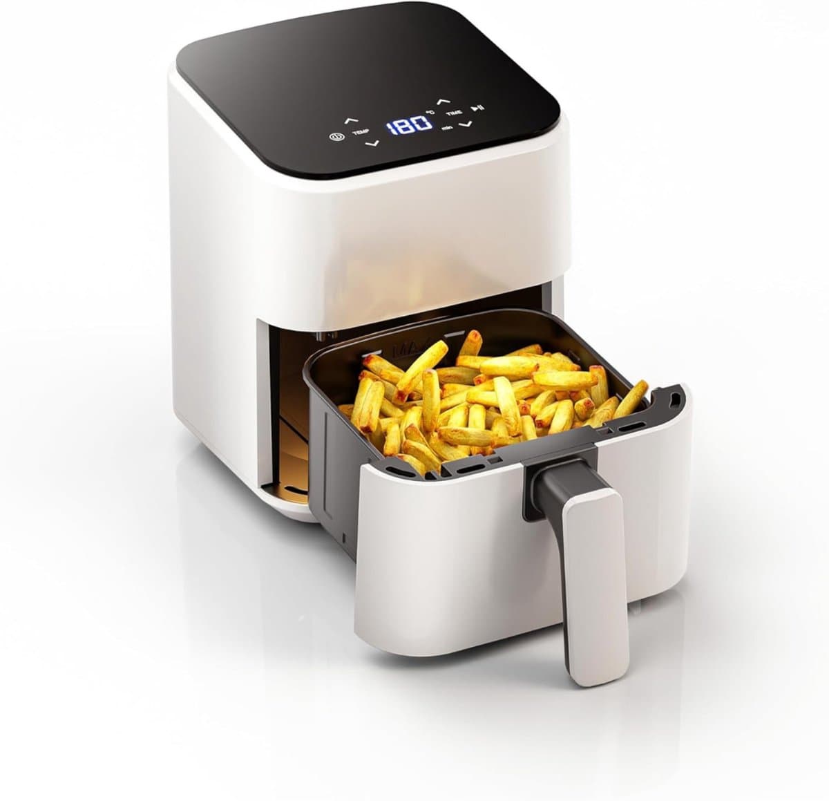 YOR® Mini airfryer - Airfryer - Airfryer klein - Wit - 26cm x 22cm x 28cm — afbeelding 1