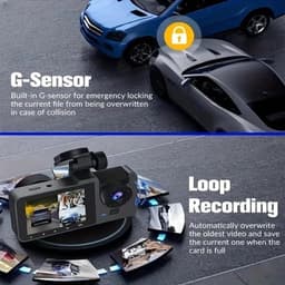 Auto-rijrecorder met drie kanalen, voor en achter, ingebouwde rijrecorder — thumbnail 4