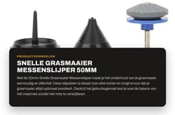 Dailygoods - Snelle Grasmaaier Messenslijper - 50mm Slijpsteen - Voor Outdoor Gebruik - Grasmaaier Onderhoud - Geschikt voor Grastrimmers — thumbnail 1