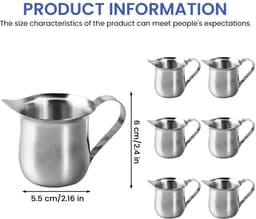 Dailygoods- Melkkannetje 800 ml - Melkkannetje RVS - Opschuimkan - Espressokannetje - Barista Melkkannetje - Hittebestendig en vuilafstotend - Melkkan — thumbnail 2