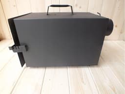 Rookoven - Rookkast metaal - Buiten koken - Luchtregulering - 40 x 25 x 25 cm - Zwart — thumbnail 5