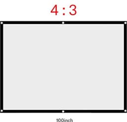Projector Gordijn, 60-100 Inch Draagbaar Vouwbaar Kreukvrij Wit Projector Gordijn 4:3 HD Projectiescherm Filmscherm voor Buiten (100in) — thumbnail 4