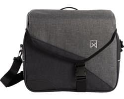 Willex - Kantoortas - Laptop - Messenger - 800 Grijs - Met Gratis Regenhoes