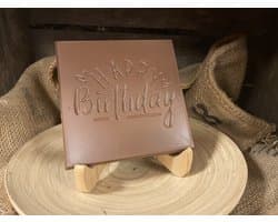 Chocolade tablet - reep - Gefeliciteerd - Happy Birthday - Verjaardagscadeau - 300 gram - Melkchocolade