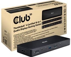 Club 3D Thunderbolt™ 4 16-in-1 Quadra Displays Docking Station