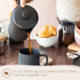 French Press (1L Zwart) - Voor de lekkerste koffie thuis — thumbnail 3
