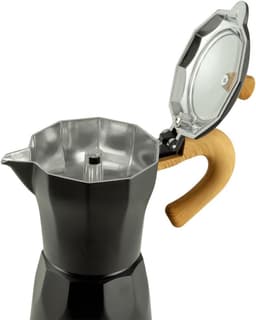 Italiaans koffiezetapparaat serie Nature Black 6 kopjes draadloze kan elektrische bodem 360 graden rotatie koud handvat automatische uitschakeling houdt warmte vast - zwart — thumbnail 5