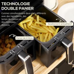 Olievrije Airfryer 8L met 8 Vooraf Ingestelde Programma's - Koken, Braden en Grillen — thumbnail 3