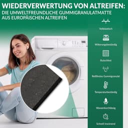 Trillingsdempend Onderstel voor Wasmachine en Droger | Zwarte Rubberen Antislipmat — thumbnail 7