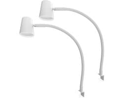 LED Bedlampje - Nachtlampje Flexibel - Lezen en Werken - 360° Draaibaar - 50 x 7 x 8 cm - Wit