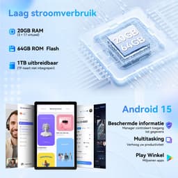 Hotlight A10 - Android 15 Tablet - 10.1 inch - 20(3+17)GB RAM/64GB ROM– 5000mAh - Wit — thumbnail 4
