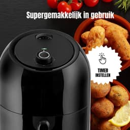 Quvo® Mini Airfryer - Airfryermand - Heteluchtfriteuse - Zwart - 28cm x 29cm x 37cm — thumbnail 6