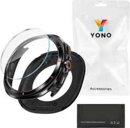 YONO Armor Case geschikt voor Samsung Watch 8 40mm - Screen Protector - RVS Hoesje - Zwart — thumbnail 8