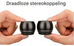 Ynkkvre - Bluetooth Speaker - Mini Draagbare Luidspreker - Draadloze Bluetooth Speaker - True Wireless Stereo - Compacte Draagbare Speaker Met Krachtige Geluidskwaliteit - 2 Stuks - Voor Reizen En Outdoor Gebruik Zwart — thumbnail 2