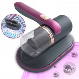 Huisstofmijt Stofzuiger - UV Lamp Sterilisator - Reiniger - Bank & Matras - Tapijt - Meubel & Zetel - Bacterie, Mijt & Schimmel Bestrijder - Zonder Zak - USB-C Opladen - Paars/Grijs — thumbnail 5