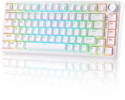 YUNZII B75 Wired - Mechanisch Gaming Toetsenbord - RGB Verlichting - 75% Layout - Hot-Swappable - Cherry Profile - PBT Keycaps - Gasket Mount - Bedraad - Wit — thumbnail 1