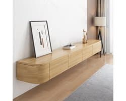 Hangende Tv-kast - Tv Meubel - Woonkamer Opbergen - Grote Opslagcapaciteit - 180 cm Breed - Hout