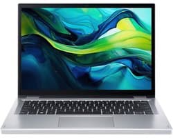 Acer Aspire Go Spin 14 AGSP14-31PT-37XH Intel Core 3 N355 Hybride (2-in-1) 35,6 cm (14") Touchscreen WUXGA 8 GB LPDDR5-SDRAM 128 GB eUFS Wi-Fi 6 (802.11ax) Windows 11 Home US International Zilver
