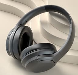 Draadloze Bluetooth stereo hoofdtelefoon met ruisonderdrukking, open ontwerp, hoogwaardige geluidskwaliteit, krachtige bas, microfoon, mobiele telefoon en computergebruik. Zwart. — thumbnail 4