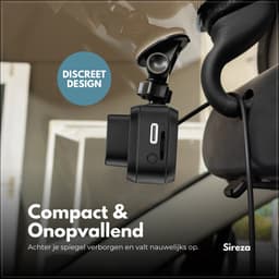 Sireza® D3 - Dashcam - Dashcam Voor Auto - Dual Dashcam - Ultra 4K & UHD - Voor en Achter Camera - WiFi - 2 inch met App - GPS live locatie + snelheid - 64GB SD Kaart - Loop Opname - G Sensor -mini koevoet - NL/FR/ENG Handleiding + NL Systeem — thumbnail 3