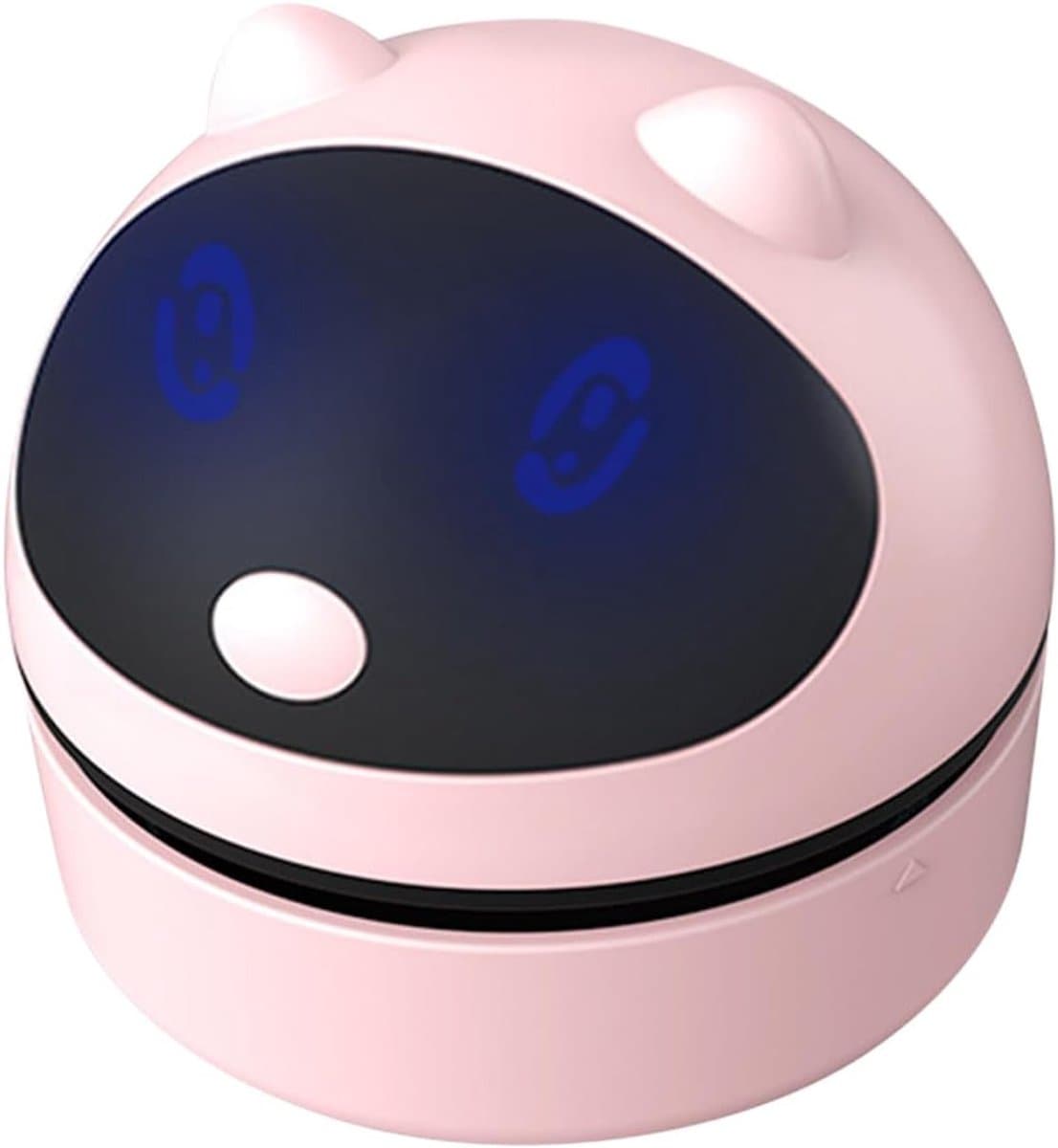 Stofzuiger - Schattig robotontwerp - Tafelmodel stofzuiger - Draadloos en USB-oplaadbaar - Compact en lichtgewicht (Roze) — afbeelding 1