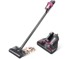 Draadloze Steelstofzuiger – 3-in-1 Handstofzuiger voor Thuis & Auto – Krachtige Zuigkracht voor Hardhouten Vloeren, Tapijt & Huisdierhaar – Met Nat- & Droogfunctie – Oplaadbaar