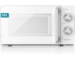 Magnetron met grill - Compacte oven - Snelle maaltijden - Veelzijdige kookopties - 20 liter inhoud - Wit — afbeelding 1