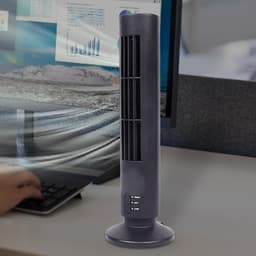 Staande ventilator - Torenkoeler - Energiebesparend koelen - Stille werking - Draagbaar model - Zwart — thumbnail 1
