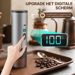 SVN® Draagbare Koffiemachine - Blender To Go - Draagbare Blender - Grijs - ‎7cm x 7cm x 24cm — thumbnail 5