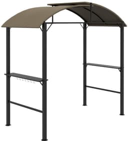 BBQ Overkapping – Barbecue Tent – Grill Schuilplaats – Buitenkeuken Overkapping – Grill Shelter – Zwaar Stalen Frame – Verstelbaar Polyester Dak 1-2,3 m – Khaki Groen — thumbnail 1
