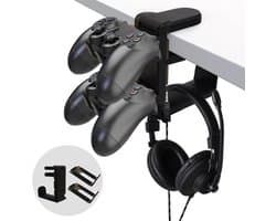 Gaming Hoofdtelefoon Houder Onder Bureau, Controller Stand met Kabel Organizer