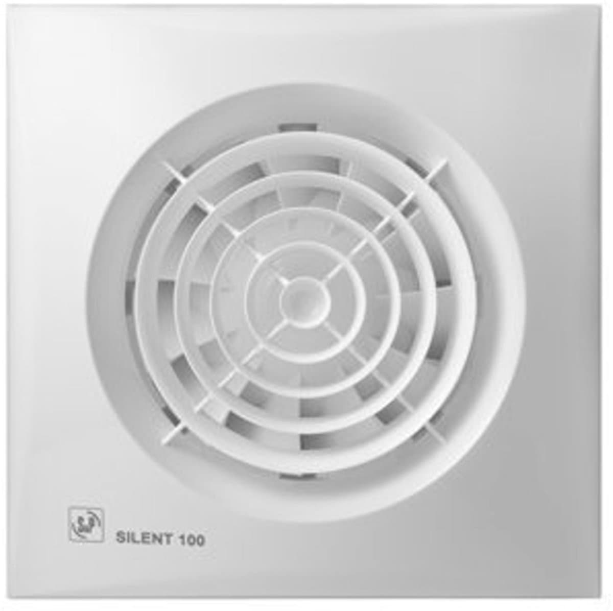 Soler & Palau Silent-100 CHZ Badkamerventilator 100mm - Met Timer en Vochtsensor - 95 m³/h - Stil — afbeelding 1