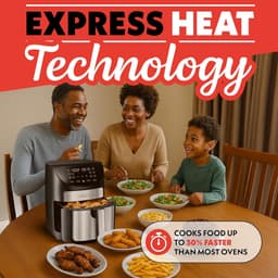 Digitale Airfryer - Heteluchtfriteuse - Gezond Frituren - FryForce 360° Technologie - 7 Quarts - Zwart — thumbnail 2